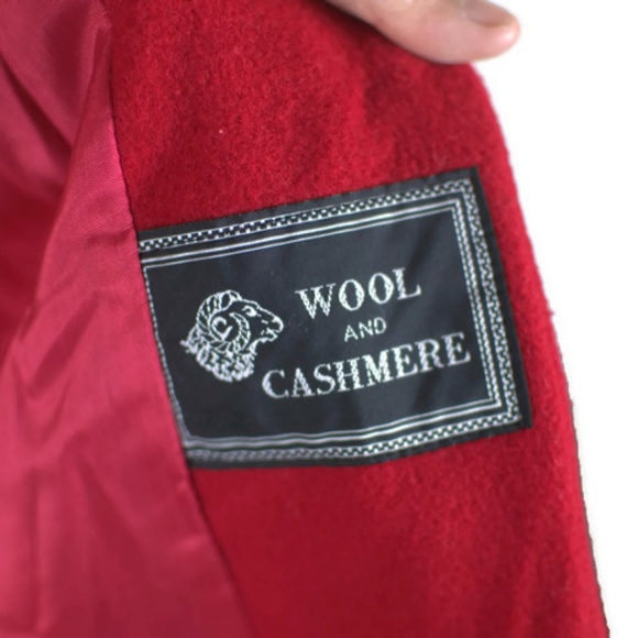 Ouiset Red Wool and Cashmere Coat - Picture 7 of 8